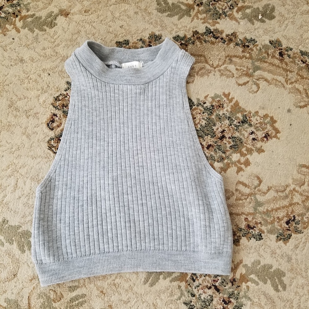 Grey Crop Top